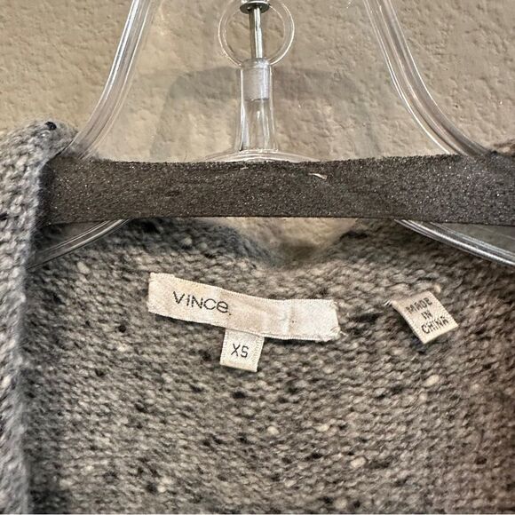 Vince | xs | grey 100% cashmere open front hooded long cardigan - Picture 5 of 9
